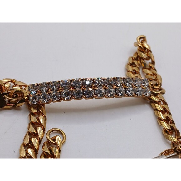 Beautiful 10" Vintage Gold Tone Avon Boot Anklet Cuban Link Bracelet - Picture 10 of 13